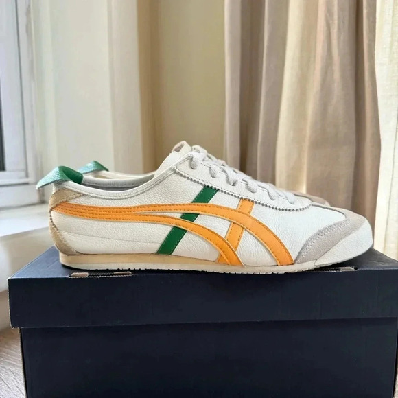 New Onitsuka Tiger Mexico 66 ASICS in Cream Citrus Yellow Green Womens 8.5 - Picture 10 of 10